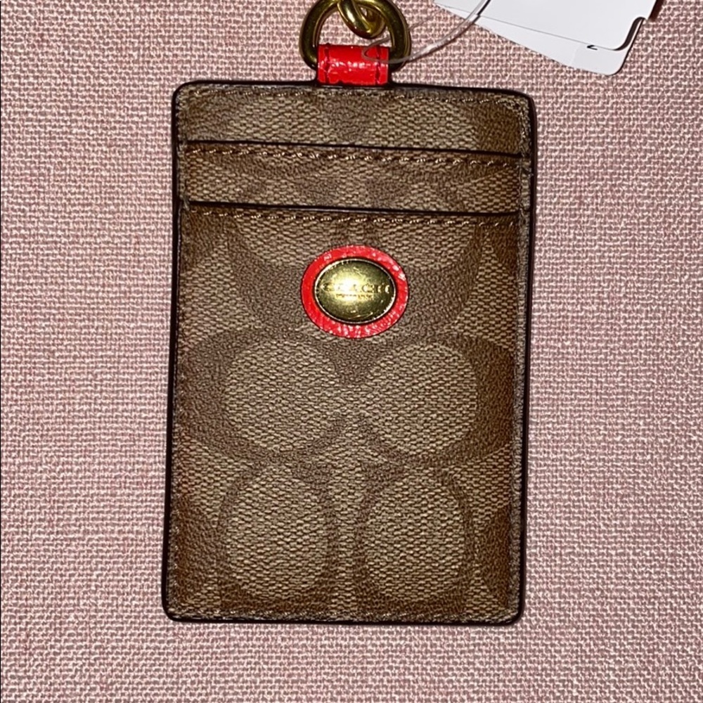 NWT Coach - Peyton Signature Lanyard ID Holder